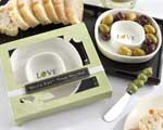 "Olive You" Olive Tray and Spreader wedding favors