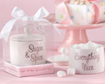 "Sugar & Spice Everything Nice" Ceramic Sugar Bowl wedding favors