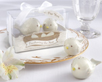 "Feathering the Nest" Ceramic Birds Salt & Pepper Shakers wedding favors