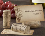 "Maison du Vin" Wine Cork Place Card/Photo Holder with Grape-Themed Place Cards wedding favors