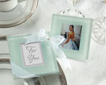 Forever Photo Frosted Glass Coasters wedding favors