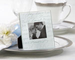 "Good Wishes" Pearlized-Glass Photo Frame/Place Card Holder wedding favors