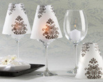 Damask Vellum Shades wedding favors