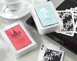 "Perfectly Suited" Playing Cards in Personalized Travel Case  wedding favors