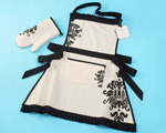 "Kensington" Personalized Apron and Oven Mitt wedding favors