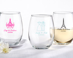 Personalized Stemless Wine Glass wedding favors