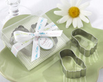 "Pitter-Patter of Little Feet" Stainless-Steel Baby Footprint Cookie Cutters wedding favors