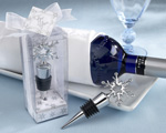 Snowflake Bottle Stopper in Shimmering Gift Box wedding favors