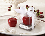 "Apple of My Eye" Mini-Candle in Gift Box with Ribbon and Tag wedding favors