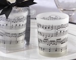 "Music of the Heart" Frosted-Glass Tealight Holder (Set of 4) wedding favors