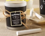 "Chalkboard" Frosted-Glass Tealight Holder (Set of 4) wedding favors
