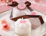 "Cherry Blossoms" Flower Tea Lights (Set of 4) wedding favors