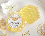 "Meant To Bee" Honey-Scented Honeycomb Soap (Available Personalized) wedding favors