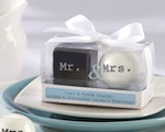 "Mr. & Mrs." Ceramic Salt & Pepper Shakers wedding favors