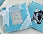 "Something Blue" Timeless Glass Photo Coasters wedding favors