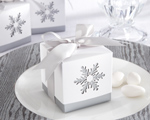 "Winter Dreams" Laser-Cut Snowflake Favor Box (Set of 24) wedding favors