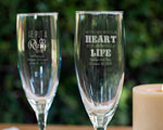 Engraved Champagne Flute Favor wedding favors